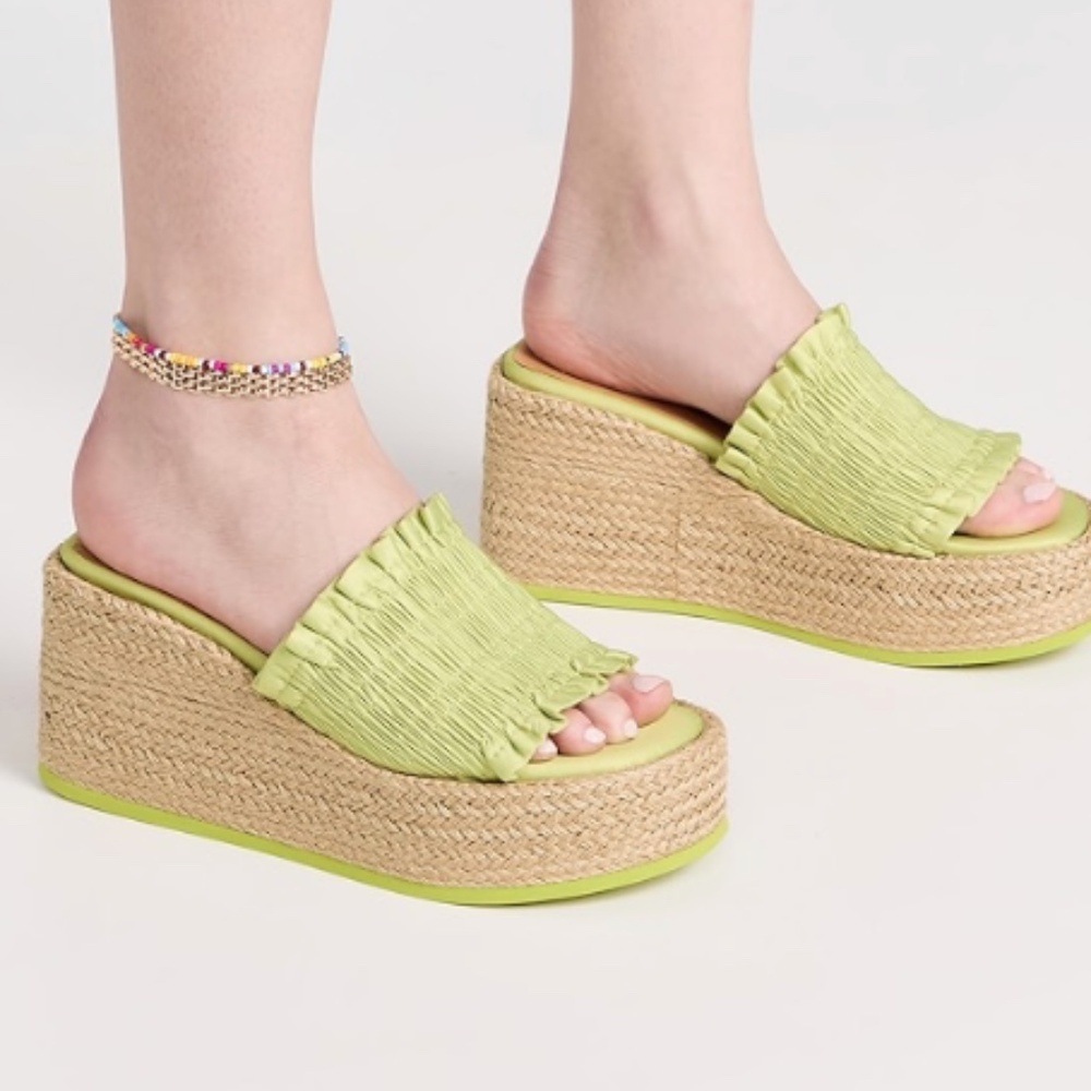 GANNI Smock Espadrille Wedge Sandals